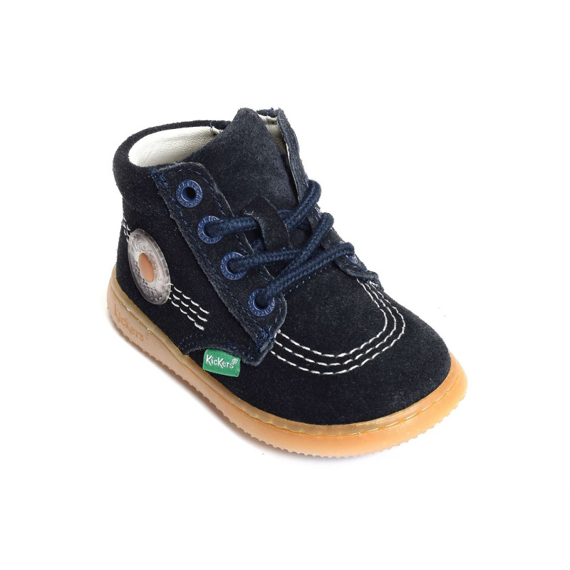 KICKBUBBLY Marine, Chaussures à Lacets Kickers