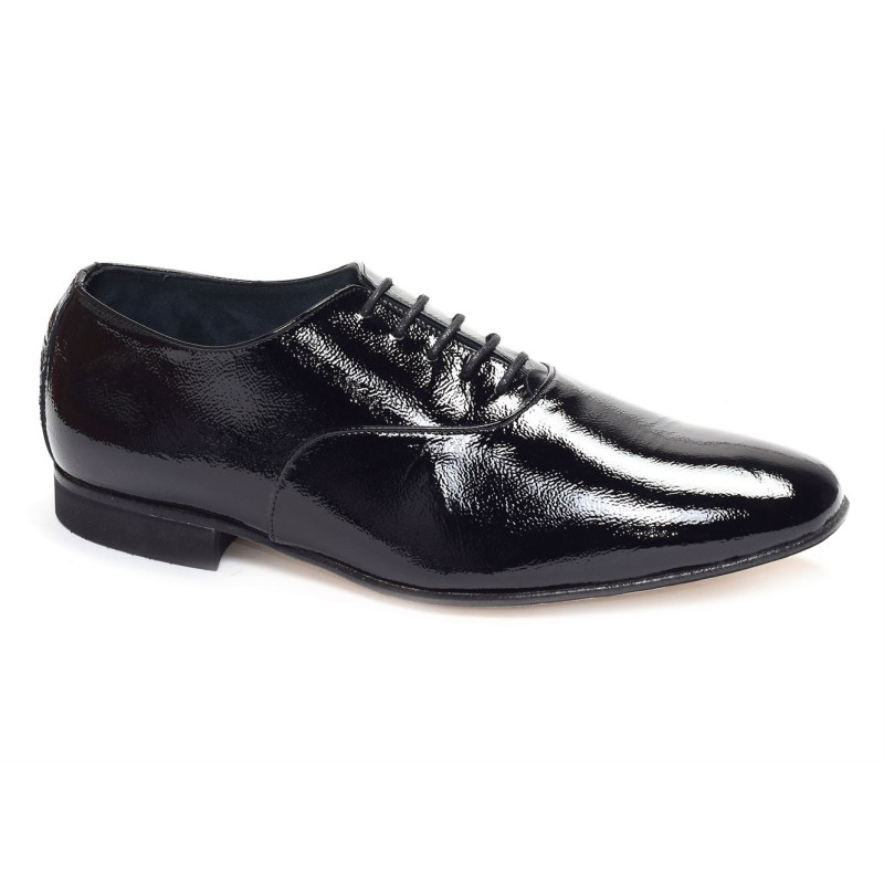 CROSSMAN Verni Noir, Chaussures de Ville Pierre Cardin