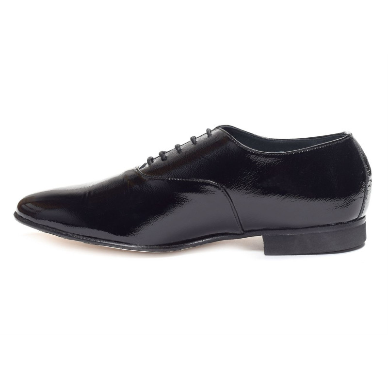 CROSSMAN Verni Noir, Chaussures de Ville Pierre Cardin