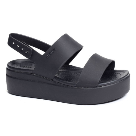 BROOKLYN LOW WEDGE Noir, Sandalettes Crocs