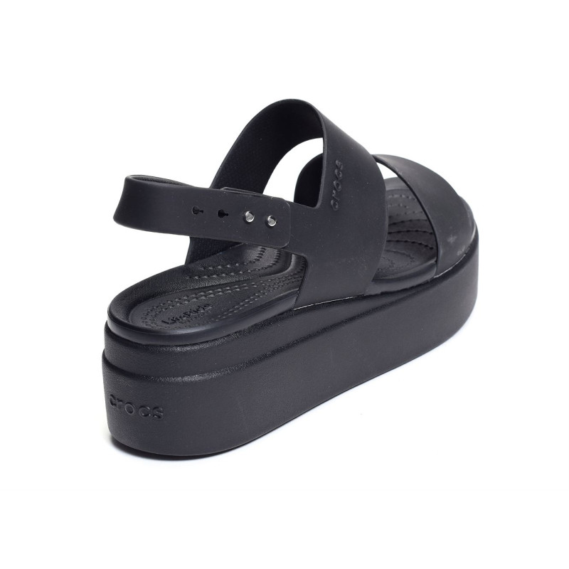 BROOKLYN LOW WEDGE Noir, Sandalettes Crocs