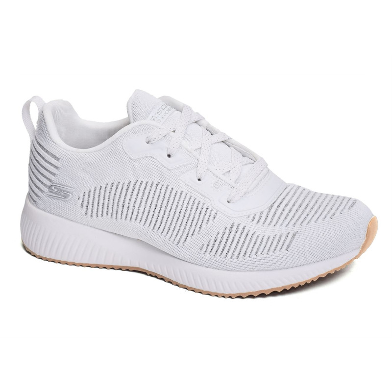 BOBS SQUAD Blanc, Baskets running Skechers