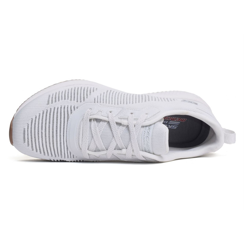 BOBS SQUAD Blanc, Baskets running Skechers