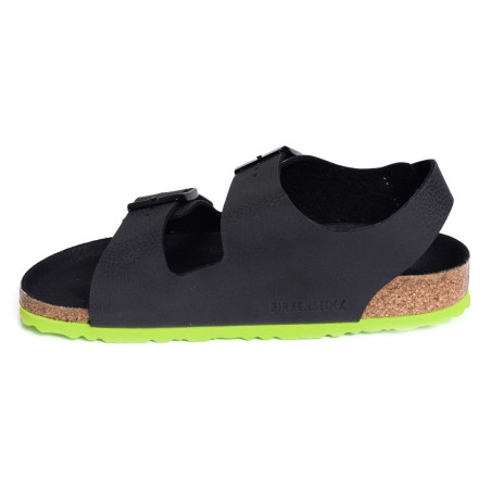 MILANO G ENFANT Noir Vert, Sandales plates & Nu-Pieds Birkenstock