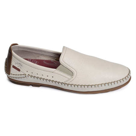 DORIAN F1174 Blanc, Mocassins Fluchos