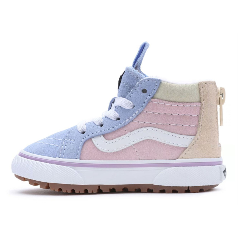 TD SK8 HI BB ZIP Bleu Rose, Baskets montantes Vans