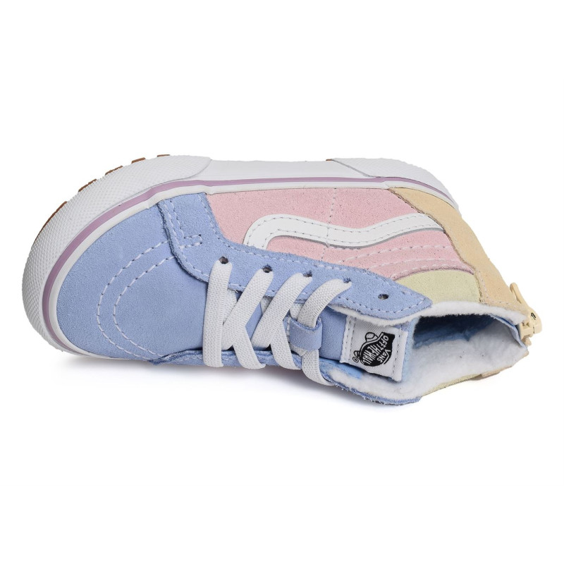 TD SK8 HI BB ZIP Bleu Rose, Baskets montantes Vans