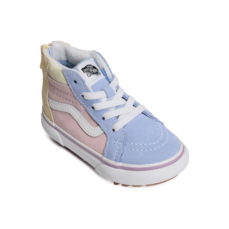 TD SK8 HI BB ZIP Bleu Rose, Baskets montantes Vans