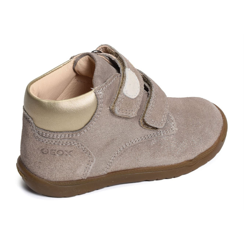 B MACCHIA GC Taupe Platine, Chaussures à Scratch Geox