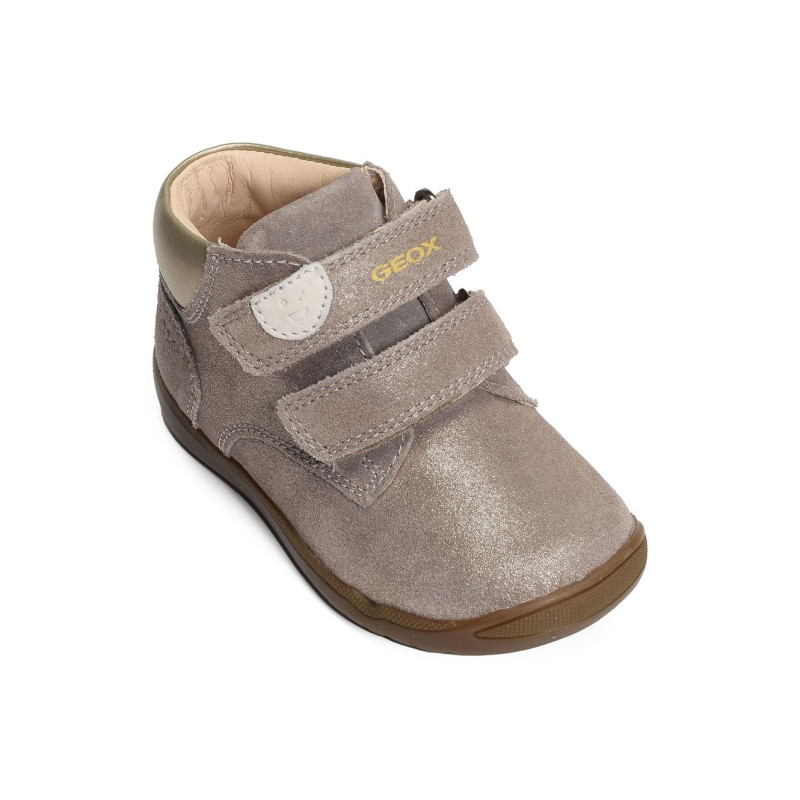 B MACCHIA GC Taupe Platine, Chaussures à Scratch Geox