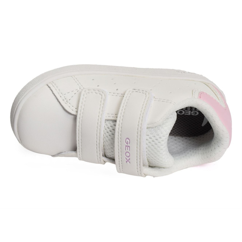 B ECLYPER GIRL A Blanc Rose, Sneakers basses Geox