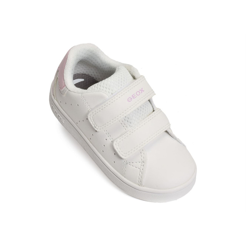 B ECLYPER GIRL A Blanc Rose, Sneakers basses Geox