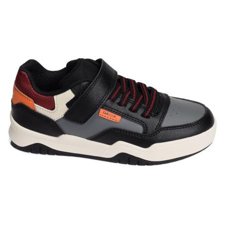 J PERTH BE Noir Orange, Sneakers basses Geox