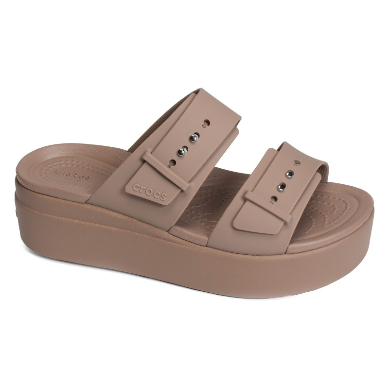 BROOKLYN BUCKLE LOW WEDGE Taupe, Mules Crocs