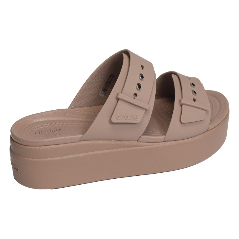 BROOKLYN BUCKLE LOW WEDGE Taupe, Mules Crocs