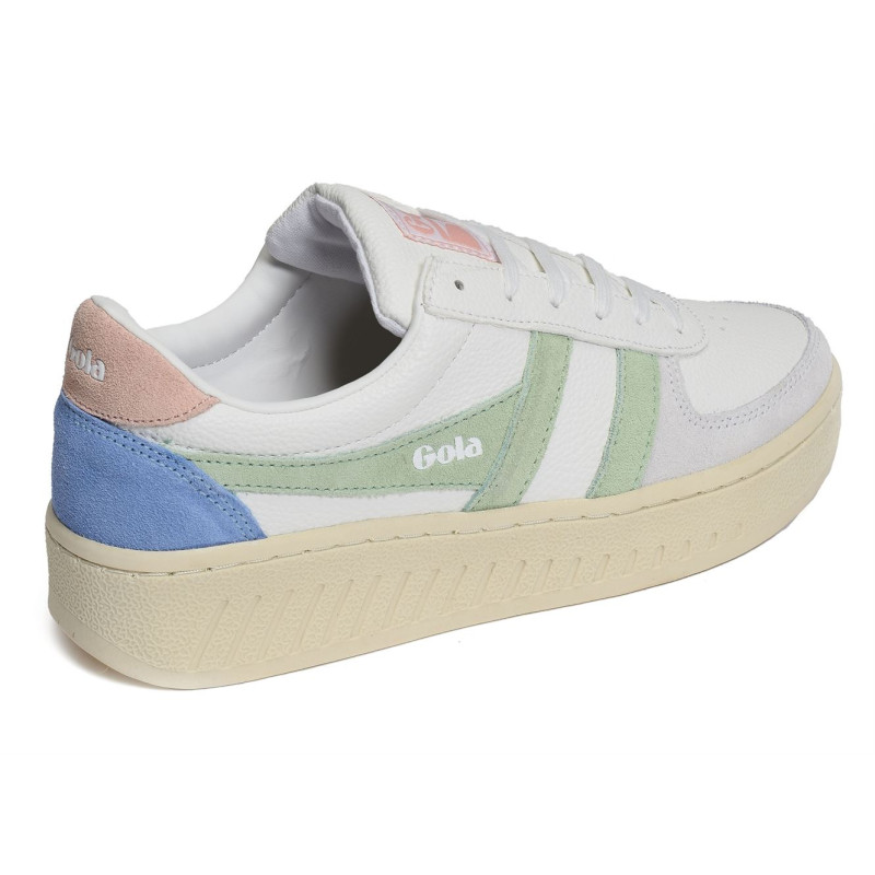 GRANDSLAM TRIDENT TRAINERS W Blanc Vert, Sneakers basses Gola