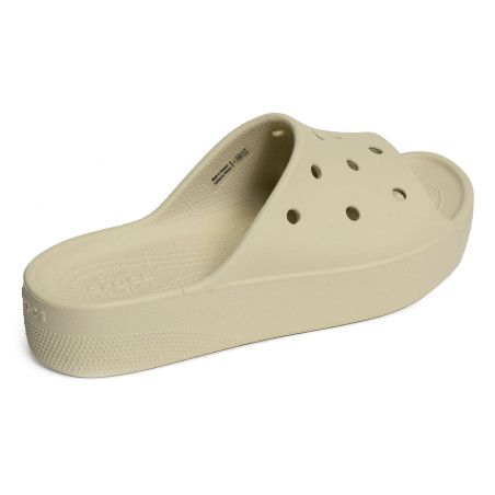 CLASSIC PLATFORM SLIDE Beige, Claquettes Crocs