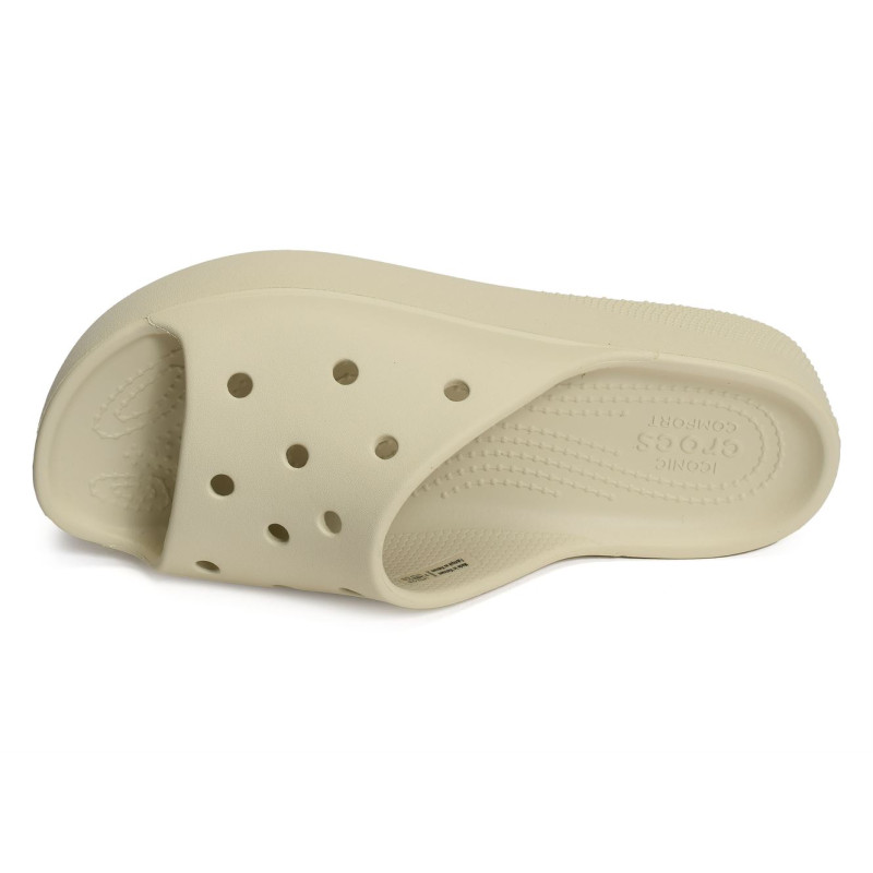 CLASSIC PLATFORM SLIDE Beige, Claquettes Crocs