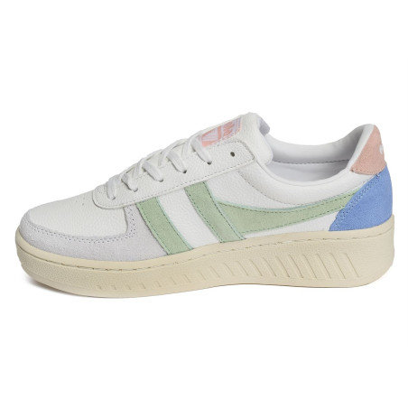 GRANDSLAM TRIDENT TRAINERS W Blanc Vert, Sneakers basses Gola