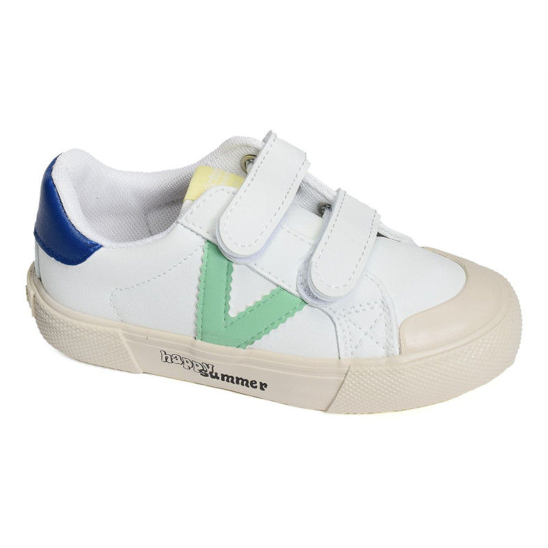 1065179 Blanc Vert, Sneakers basses Victoria