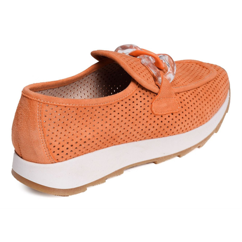 FRENEY Orange, Mocassins Rosemetal