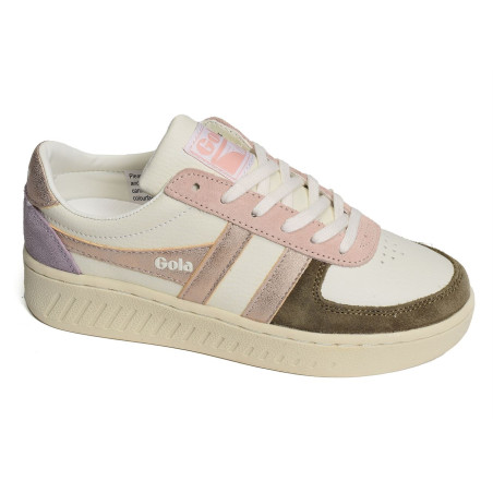 GRANDSLAM QUADRANT TRAINERS W Blanc Rose, Sneakers basses Gola