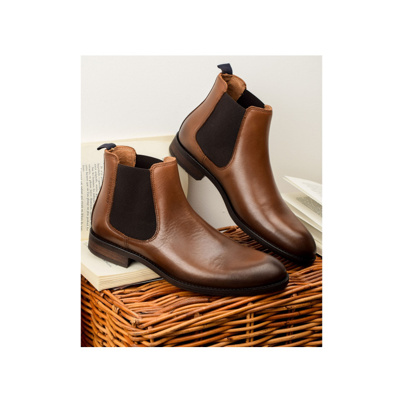 RUSE Cognac, Chelsea boots Redskins