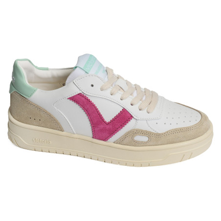 1257101 Blanc Vert Eau, Sneakers basses Victoria