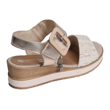 D6453 Rose Multicolore, Sandales compensées Remonte