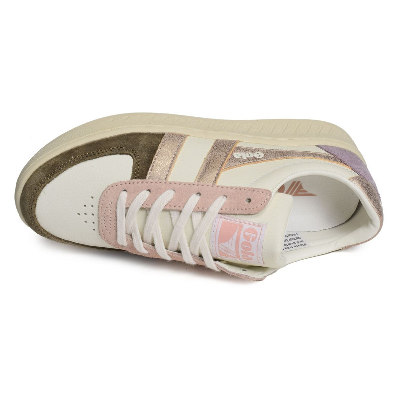 GRANDSLAM QUADRANT TRAINERS W Blanc Rose, Sneakers basses Gola