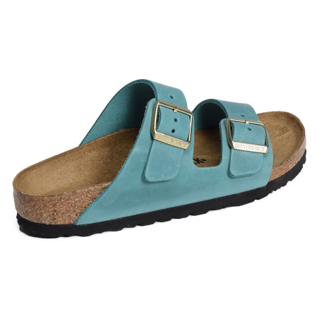 ARIZONA CUIR W Bleu, Mules Birkenstock