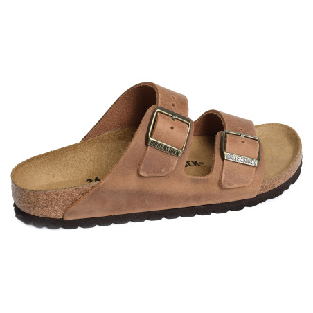 ARIZONA CUIR W Cognac, Mules Birkenstock