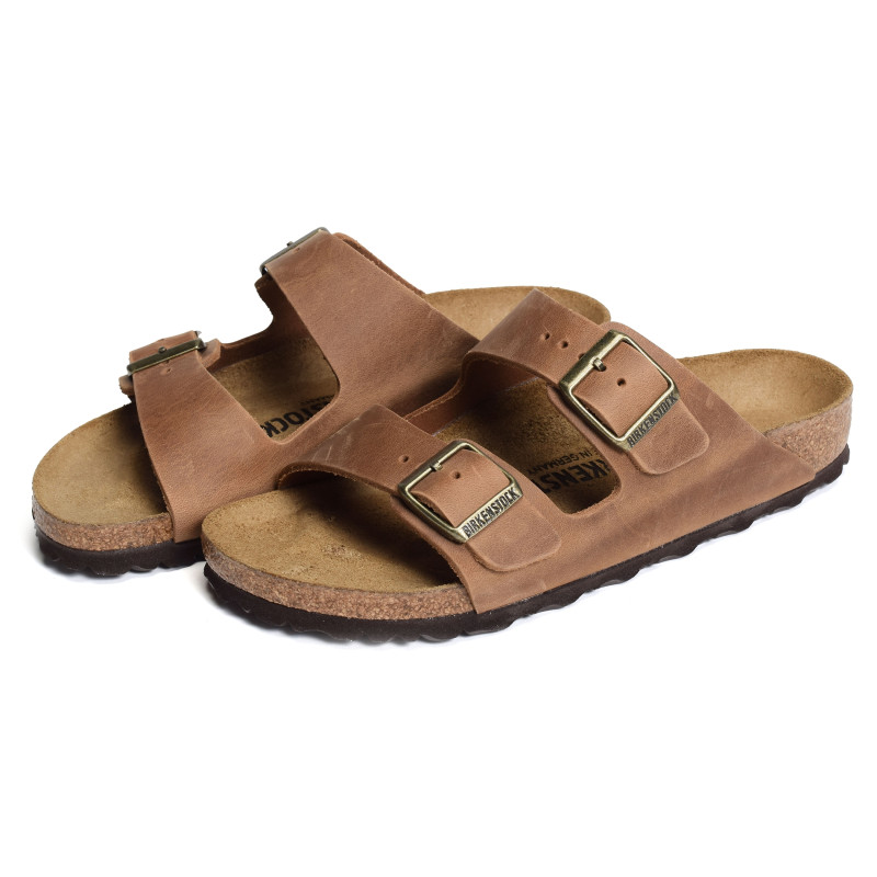 ARIZONA CUIR W Cognac, Mules Birkenstock