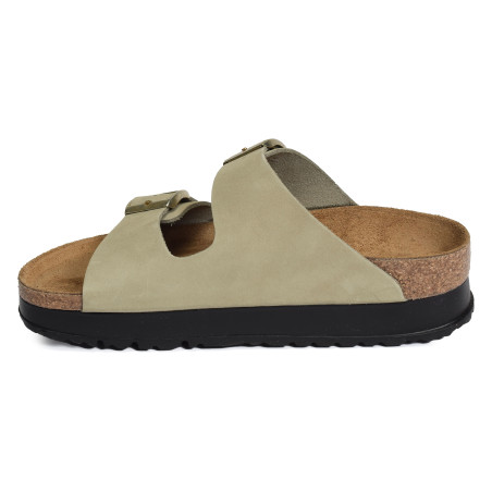 ARIZONA PLATFORM Vert, Mules Birkenstock