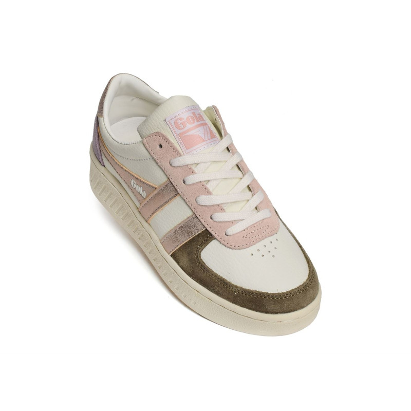 GRANDSLAM QUADRANT TRAINERS W Blanc Rose, Sneakers basses Gola