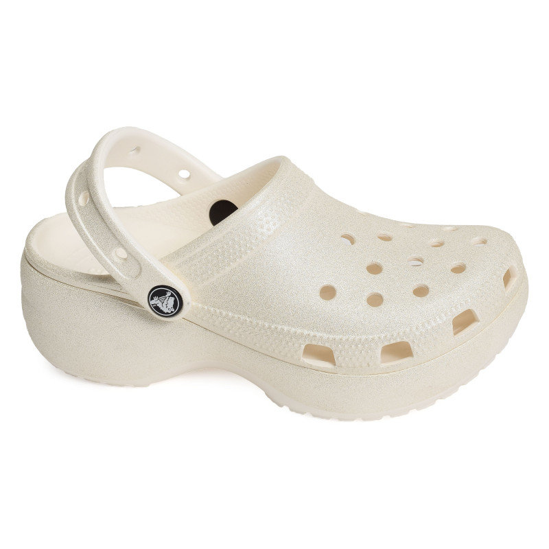 CLASSIC PLATFORM GLITTER CLOG Blanc, Sabots Crocs