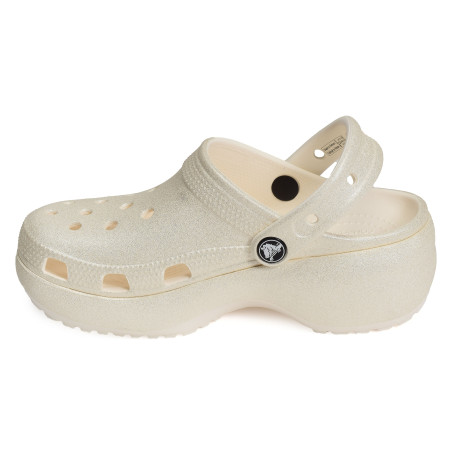 CLASSIC PLATFORM GLITTER CLOG Blanc, Sabots Crocs