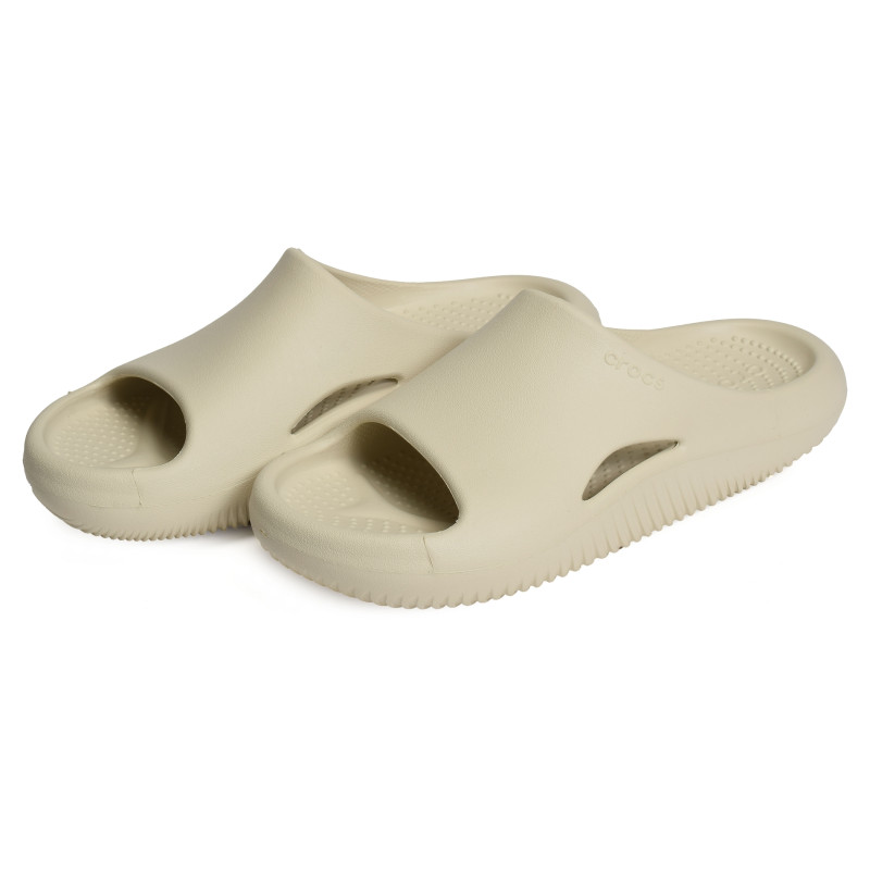 MELLOW RECOVERY SLIDE Ecru, Claquettes Crocs