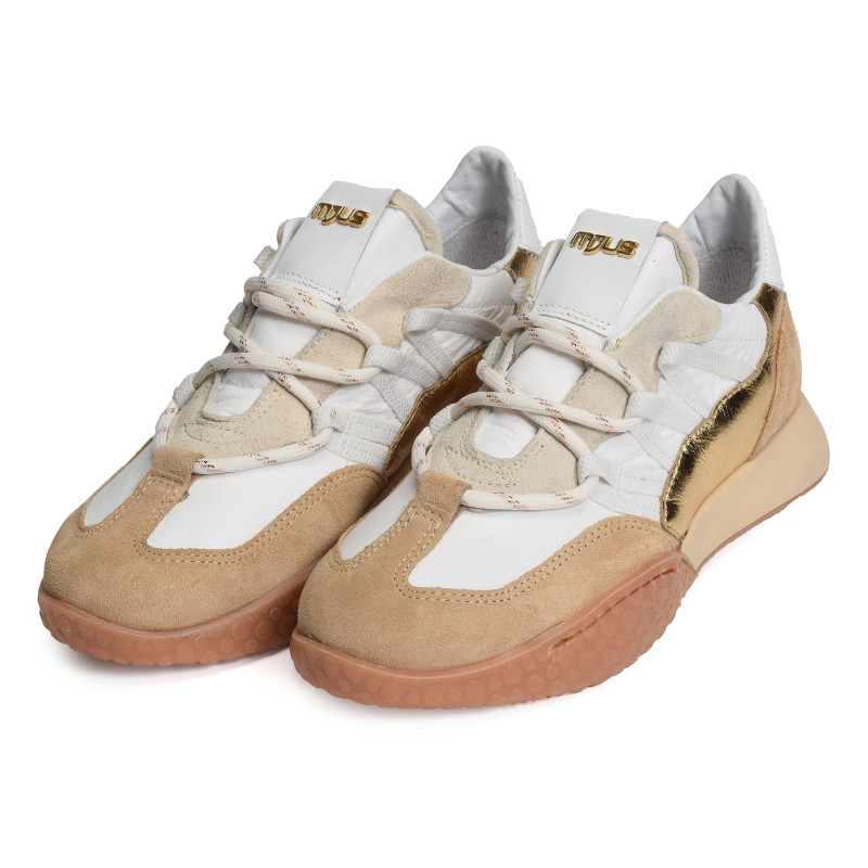 T95104 Blanc Beige, Baskets running MJUS