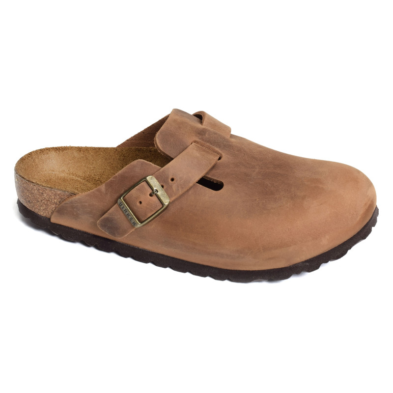 BOSTON CUIR W Cognac, Sabots Birkenstock