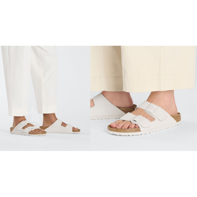 ARIZONA SUEDE W Blanc, Mules Birkenstock