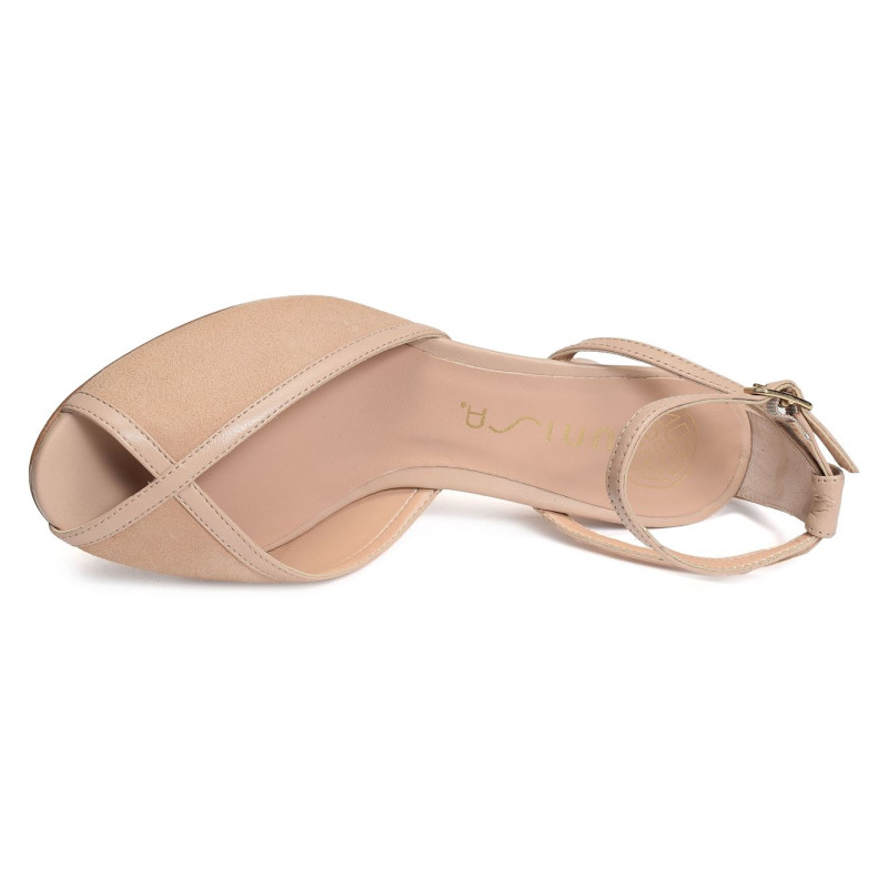 MEGARA Beige, Nu-Pieds à talon Unisa