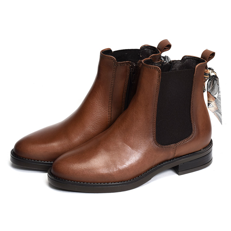 VANDA ZIP Camel, Chelsea boots Goodstep