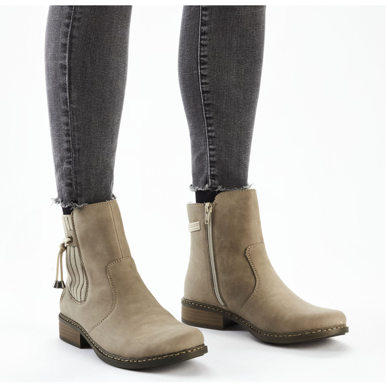 Z4162 Beige, Bottines Rieker