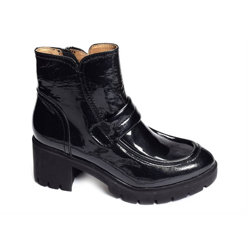 FRESSINES Verni Noir, Bottines Rosemetal