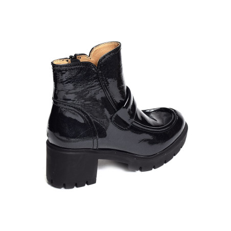 FRESSINES Verni Noir, Bottines Rosemetal