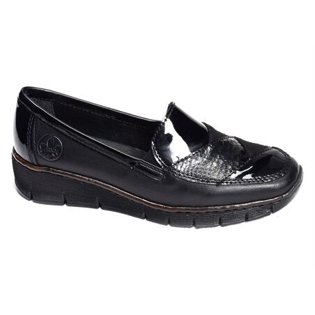 53785 Noir, Mocassins Rieker