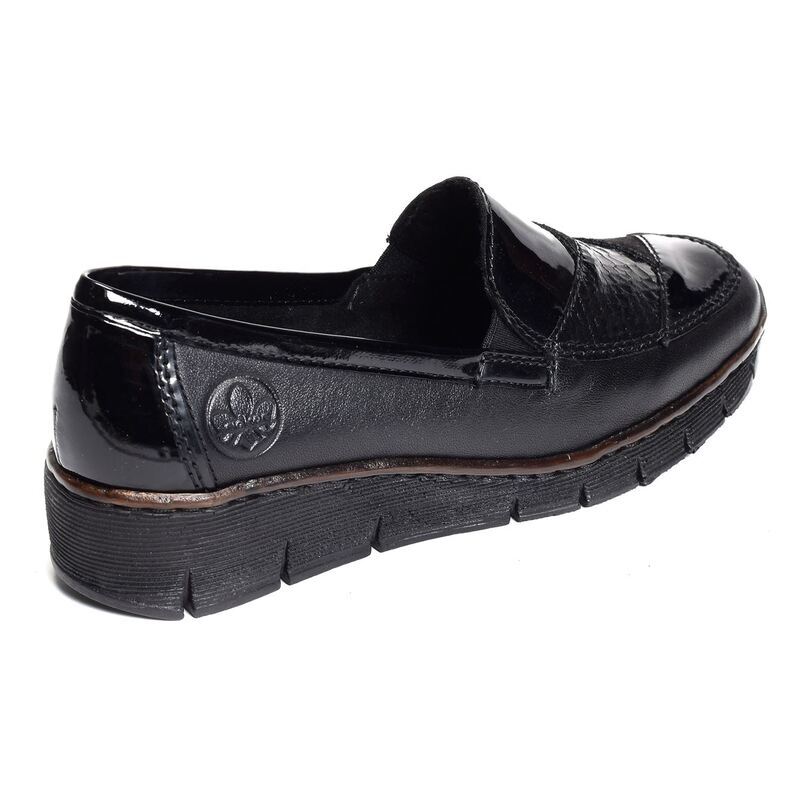 53785 Noir, Mocassins Rieker