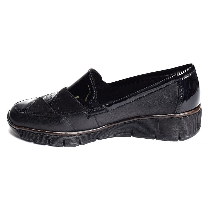 53785 Noir, Mocassins Rieker