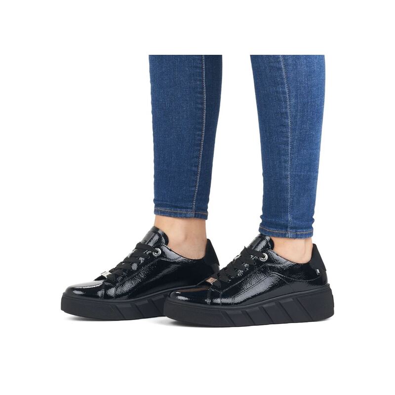 W0501 Verni Noir, Sneakers basses Rieker